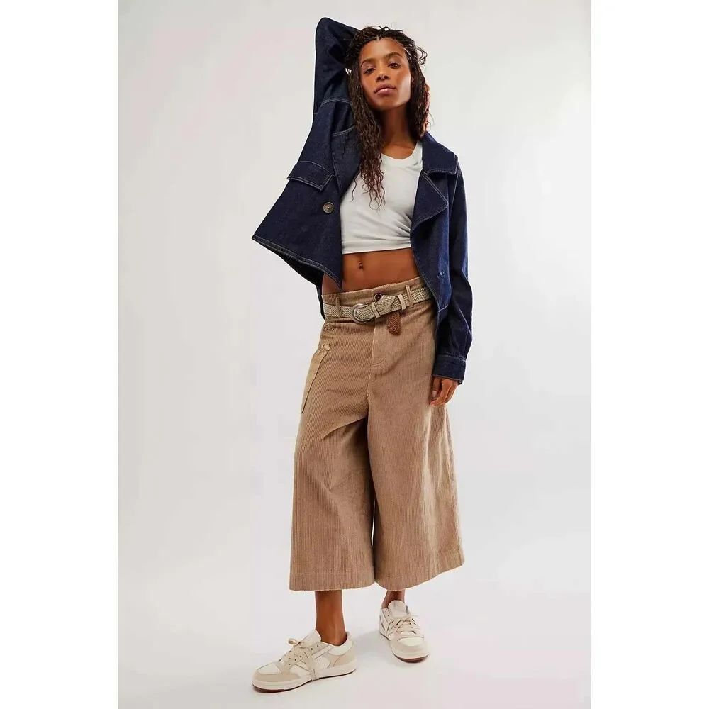 Free People Nigel Preston Cropped Farmer Cord Pants $325